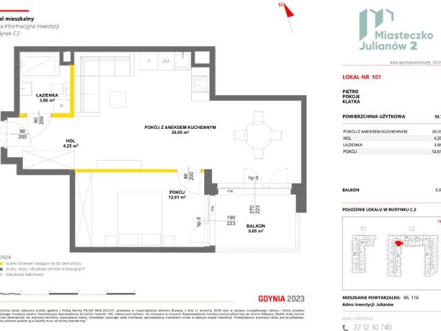 Mieszkanie 50,8m²