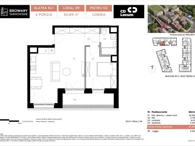 Mieszkanie 50,9m²