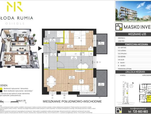 Mieszkanie 51,6m²