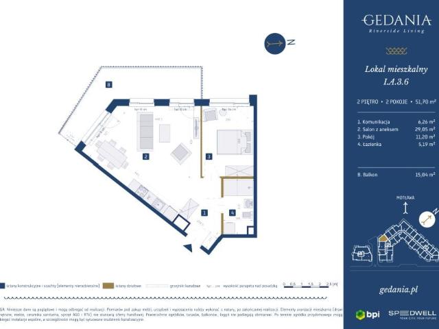 Mieszkanie 51,7m²