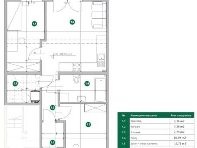 Mieszkanie 51,8m²