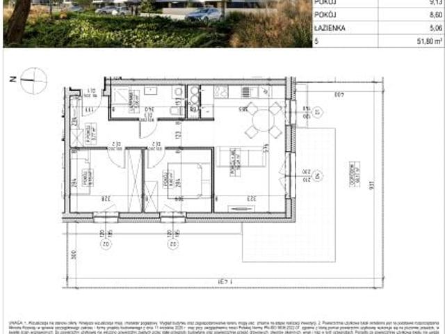 Mieszkanie 51,8m²