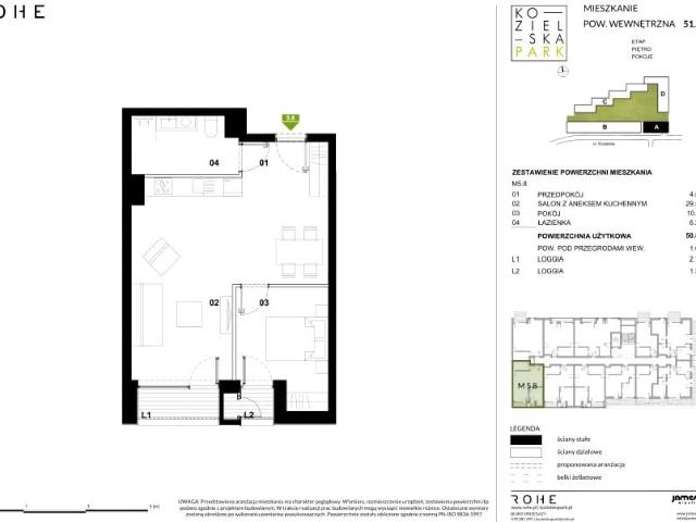 Mieszkanie 50,7m²