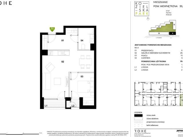 Mieszkanie 50,5m²