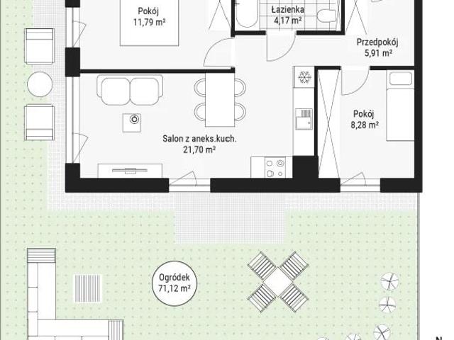 Mieszkanie 51,9m²