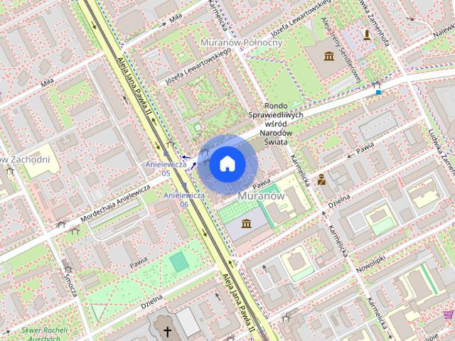 Mieszkanie 51m2 Warszawa Muranów ul. Jana Pawła róg Anielewicza
