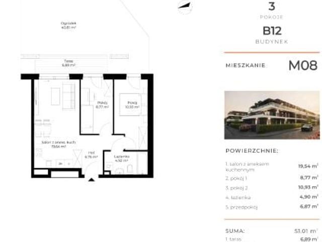 Mieszkanie 51m²