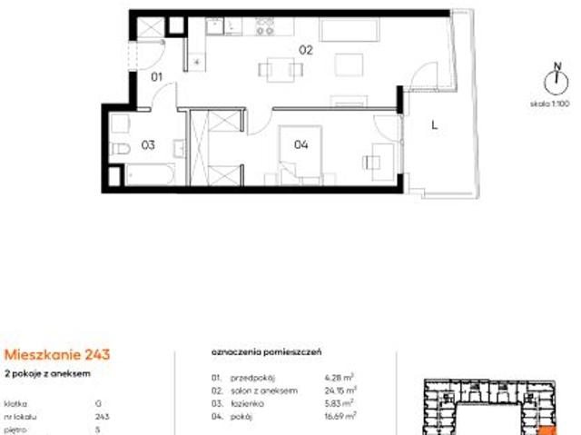 Mieszkanie 51m²