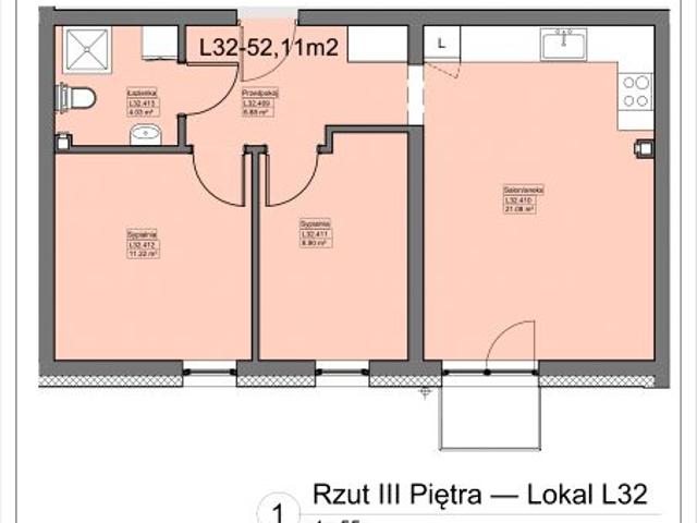 Mieszkanie 52,1m²