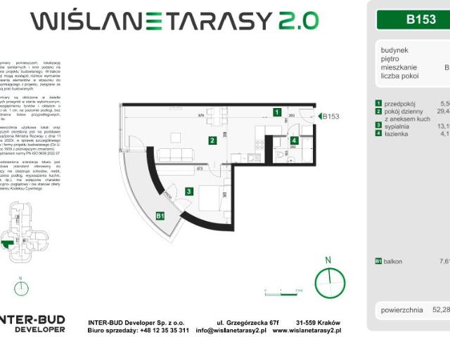 Mieszkanie 52,3m²