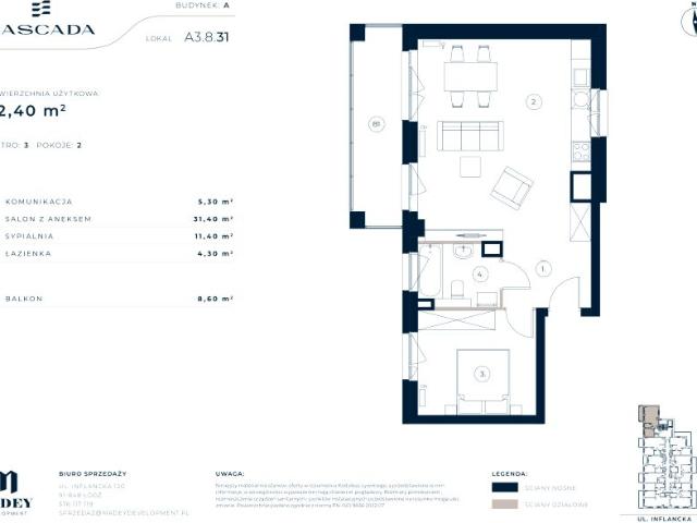 Mieszkanie 52,4m²