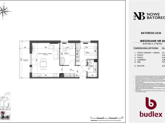 Mieszkanie 52,4m²