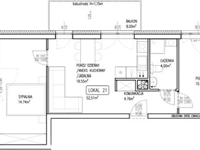 Mieszkanie 52,4m²