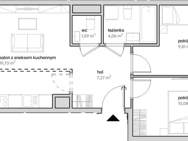 Mieszkanie 52,5m²