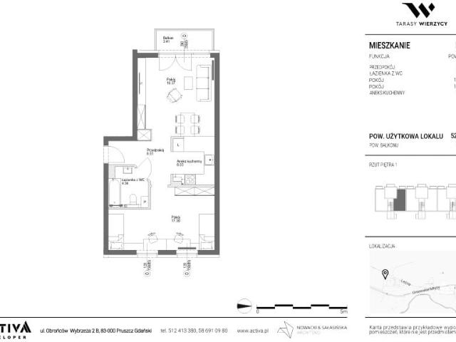 Mieszkanie 52,8m²