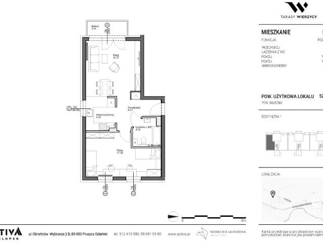 Mieszkanie 52,8m²