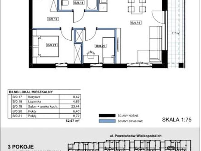 Mieszkanie 52,7m²