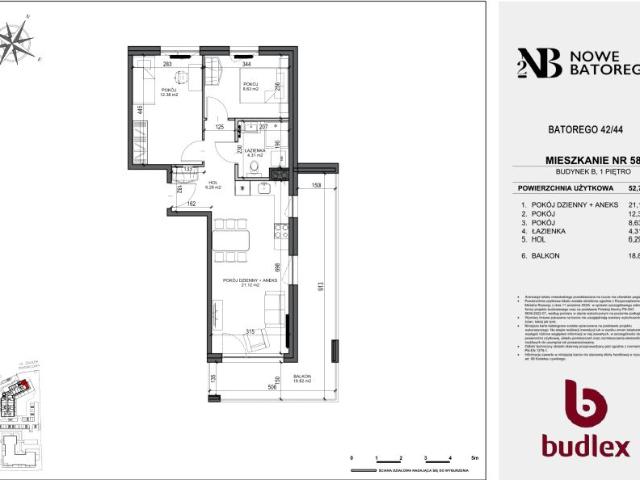 Mieszkanie 52,7m²