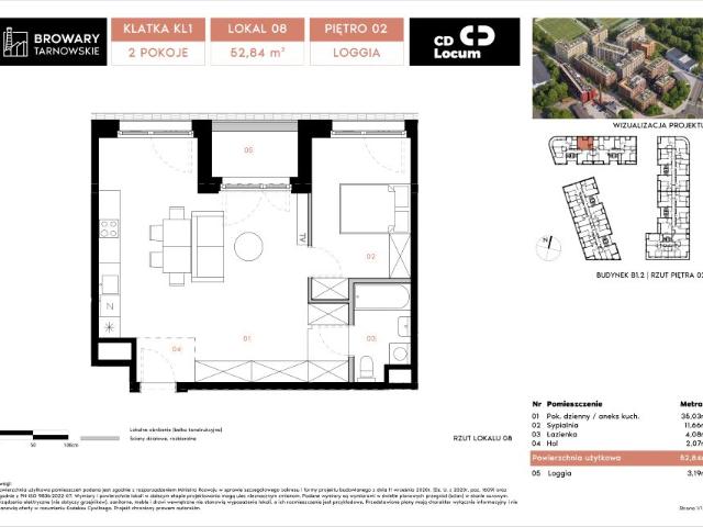 Mieszkanie 52,8m²