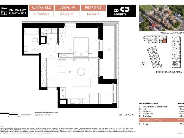 Mieszkanie 52,9m²