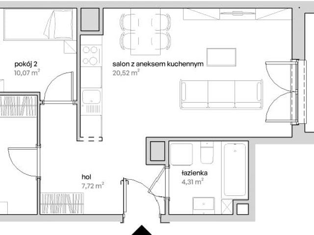 Mieszkanie 52,9m²