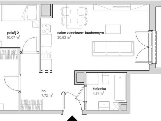 Mieszkanie 52,9m²