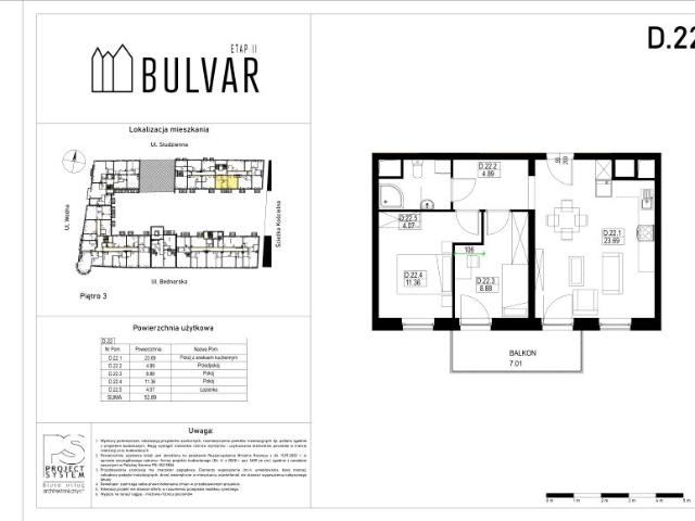 Mieszkanie 52,9m²