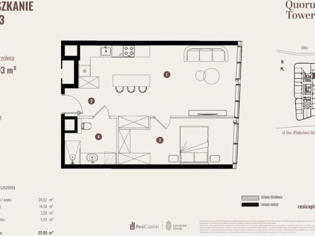 Mieszkanie 52m²