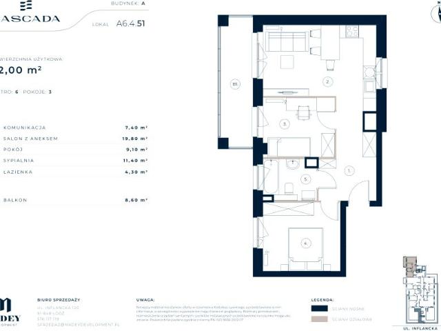 Mieszkanie 52m²