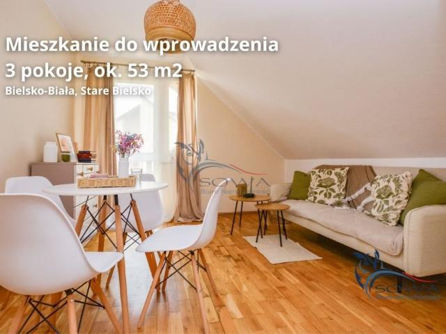 Na sprzedaż przestronne mieszkanie 53 m² w Bielsku Białej