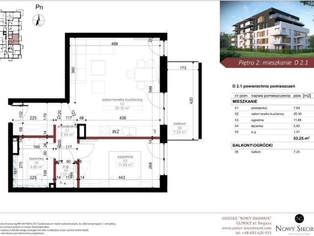 Mieszkanie 53,3m²
