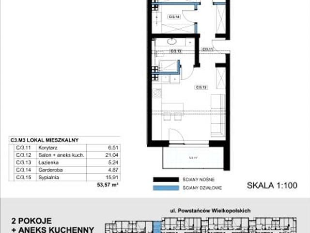 Mieszkanie 53,6m²