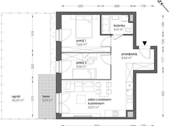Mieszkanie 53,6m²
