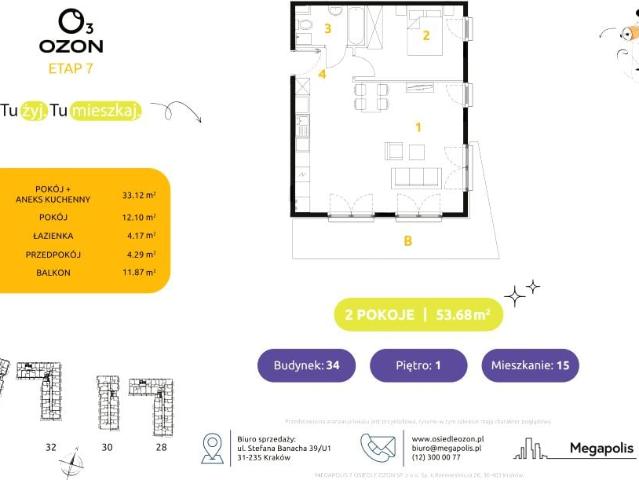 Mieszkanie 53,7m²