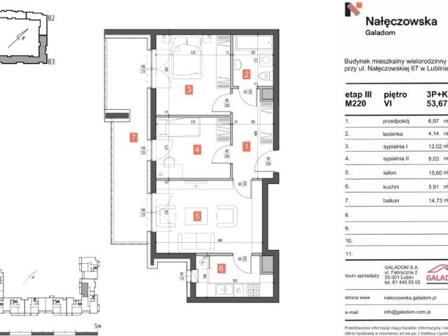 Mieszkanie 53,7m²