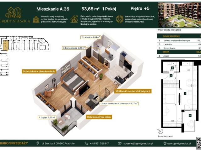 Mieszkanie 53,7m²