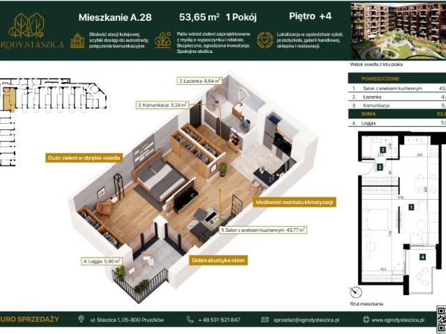 Mieszkanie 53,7m²