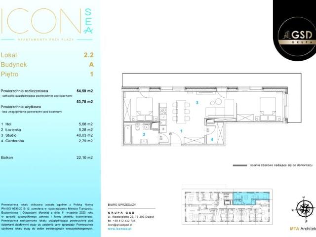 Mieszkanie 53,8m²