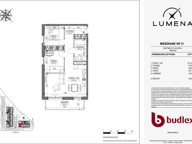 Mieszkanie 53,9m²