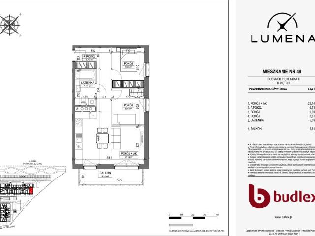 Mieszkanie 53,9m²