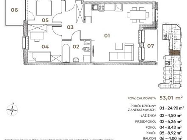 Mieszkanie 53m²