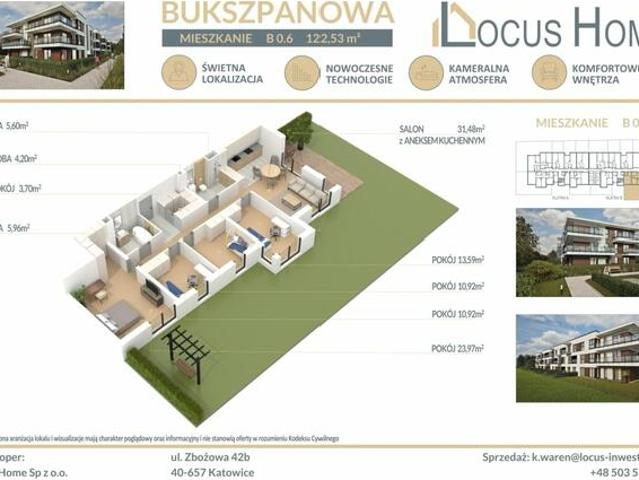Mieszkanie 5 pokojowe Katowice ulica Bukszpanowa