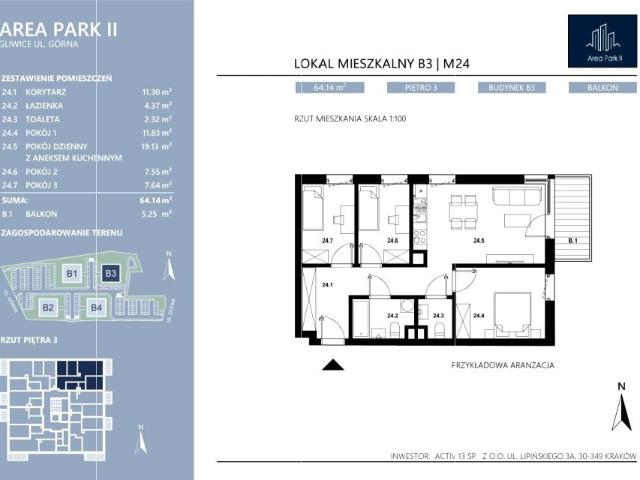 Mieszkanie 64,1m²