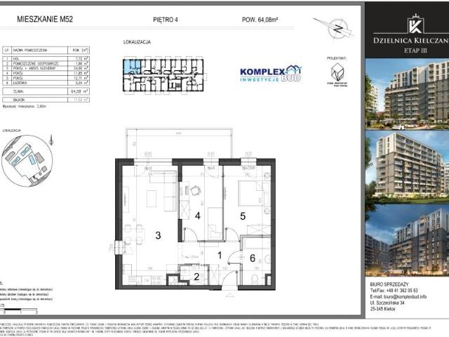 Mieszkanie 64,1m²