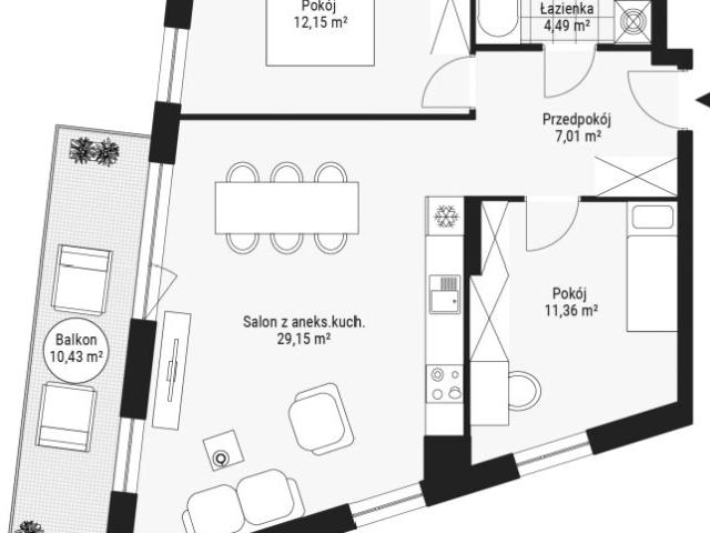 Mieszkanie 64,1m²