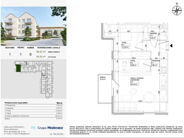 Mieszkanie 64,3m²