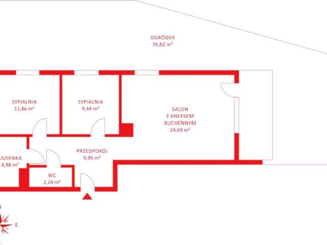Mieszkanie 64,62 m², Straszyn
