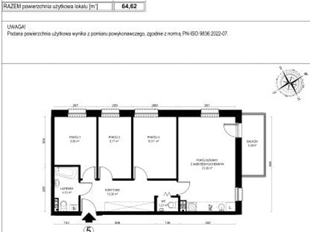 Mieszkanie 64,6m²