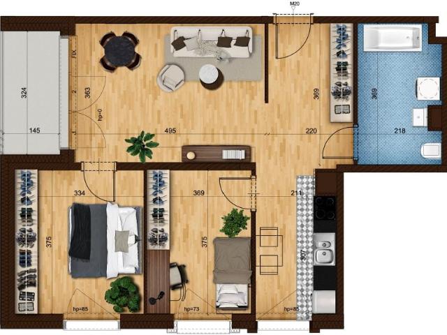 Mieszkanie 64,8m²