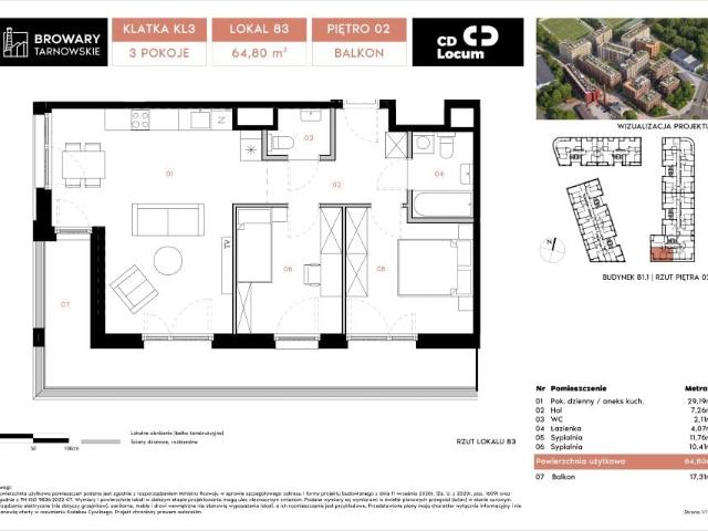 Mieszkanie 64,8m²